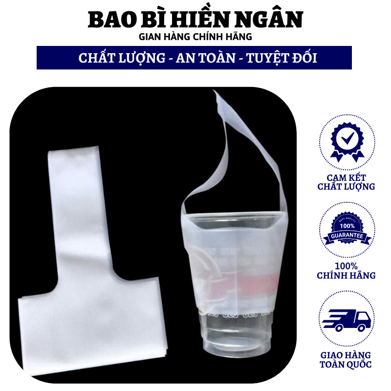 Túi chữ t đựng ly nắp cầu, túi đựng ly cà phê