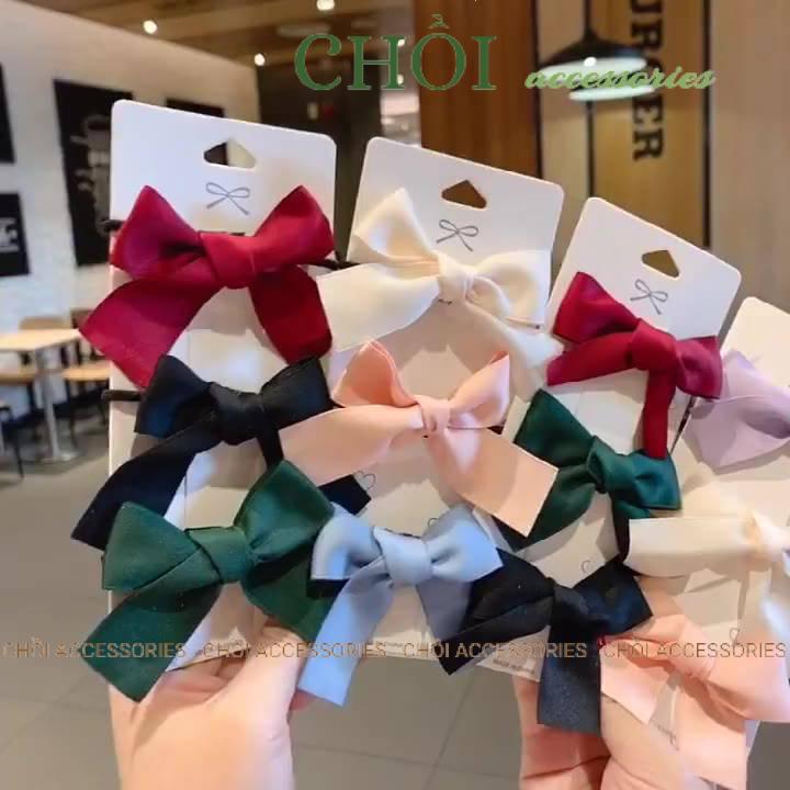 Kẹp tóc nơ kẹp tóc nữ đáng yêu phong cách thời trang Hàn Quốc - K318
