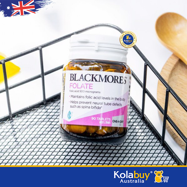 Viên uống Bổ sung Axit Folic Blackmores Folate 500mcg 90 viên của Úc
