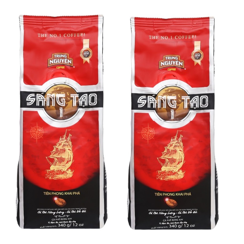 (Combo 2 gói) Cà phê Sáng Tạo 1 Trung Nguyên( 340gam) - Cà phê rang xay( Bột) Trung Nguyên