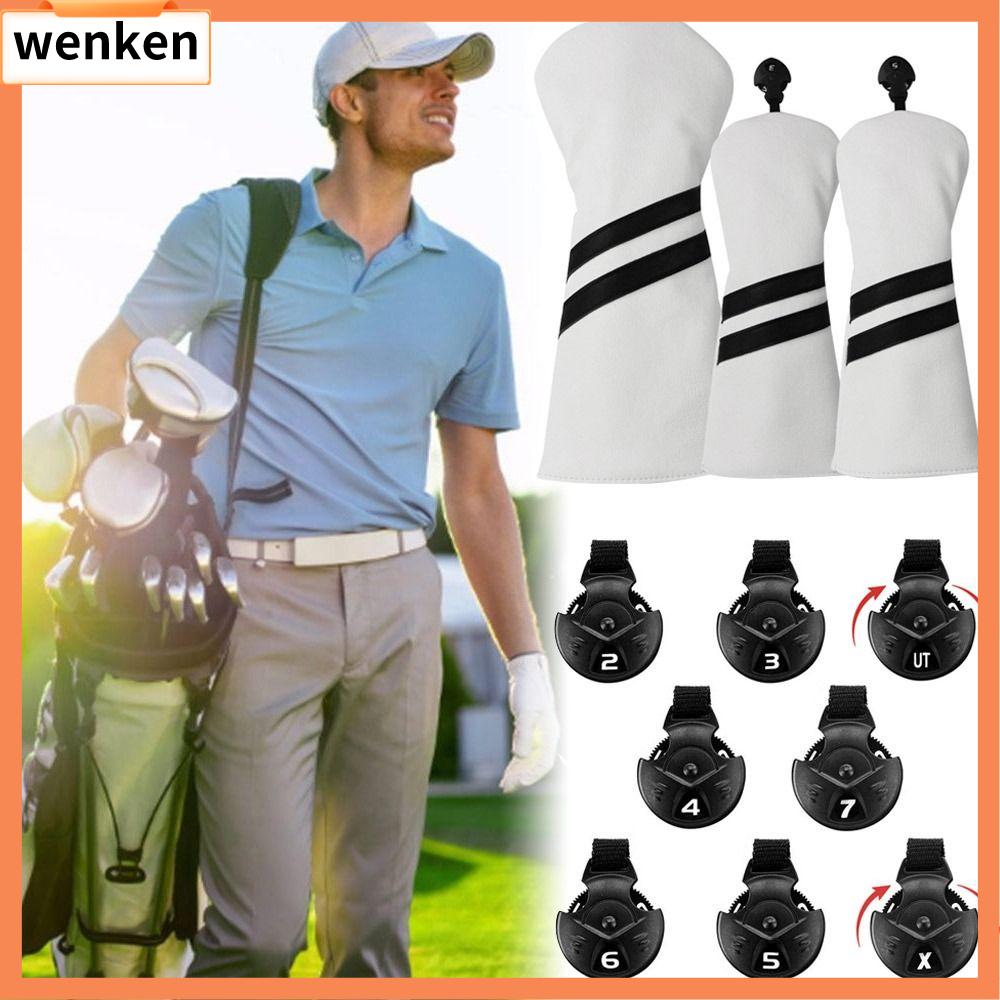 Wenken phụ kiện gậy golf/fairway/hybrid bằng pu thể thao bọc đầu gậy golf bọc đầu gậy golf bảo vệ bọc đầu gậy golf