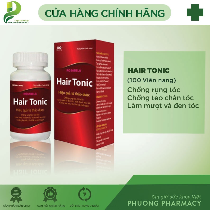 Hair Tonic - Chống bạc tóc, kích thích mọc tóc, ngăn rụng tóc Hộp 100 viên P205