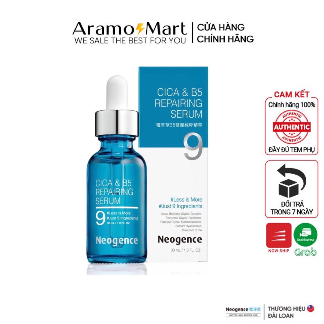 Tinh chất phục hồi săn chắc da b5 neogence cica&b5 repairing serum 30ml & 5ml/lọ ＊aramo mart＊