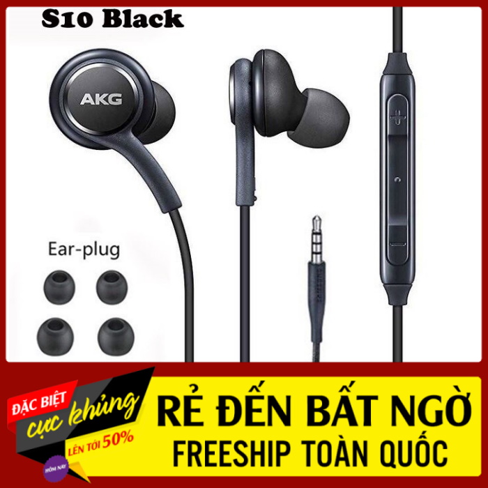Tai Nghe AKG S10 S10 Plus S8, S9, Note 8, Note 9, S10, Note 10 Nguyên Seal Tặng 4 Núm Phụ Bảo Hành 12 Tháng