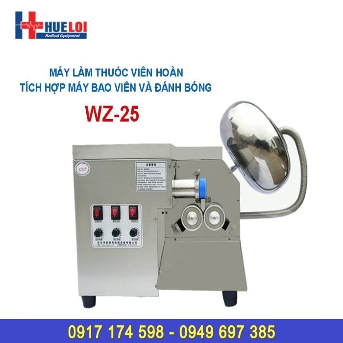 Máy làm viên hoàn kèm chức năng làm khô WZ – 25 - Máy làm Thuốk đông y - Máy sấy dược liệu