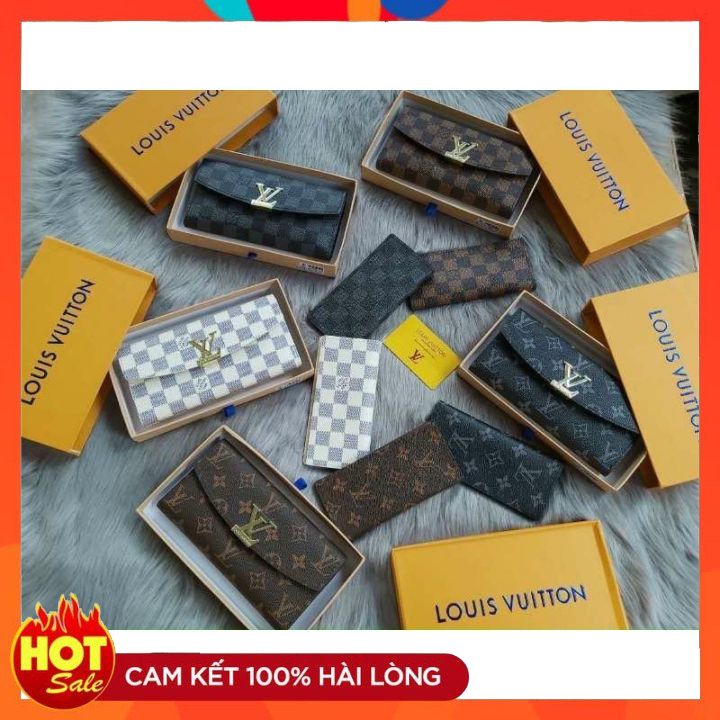 [HCM][ Mua 1 Tặng 1 ]  Ví Nữ Cầm Tay Dáng Dài Gập 3 Tặng Kèm 1 Ví Gập Đôi Fullbox Thích Hợp Làm Quà Tặng