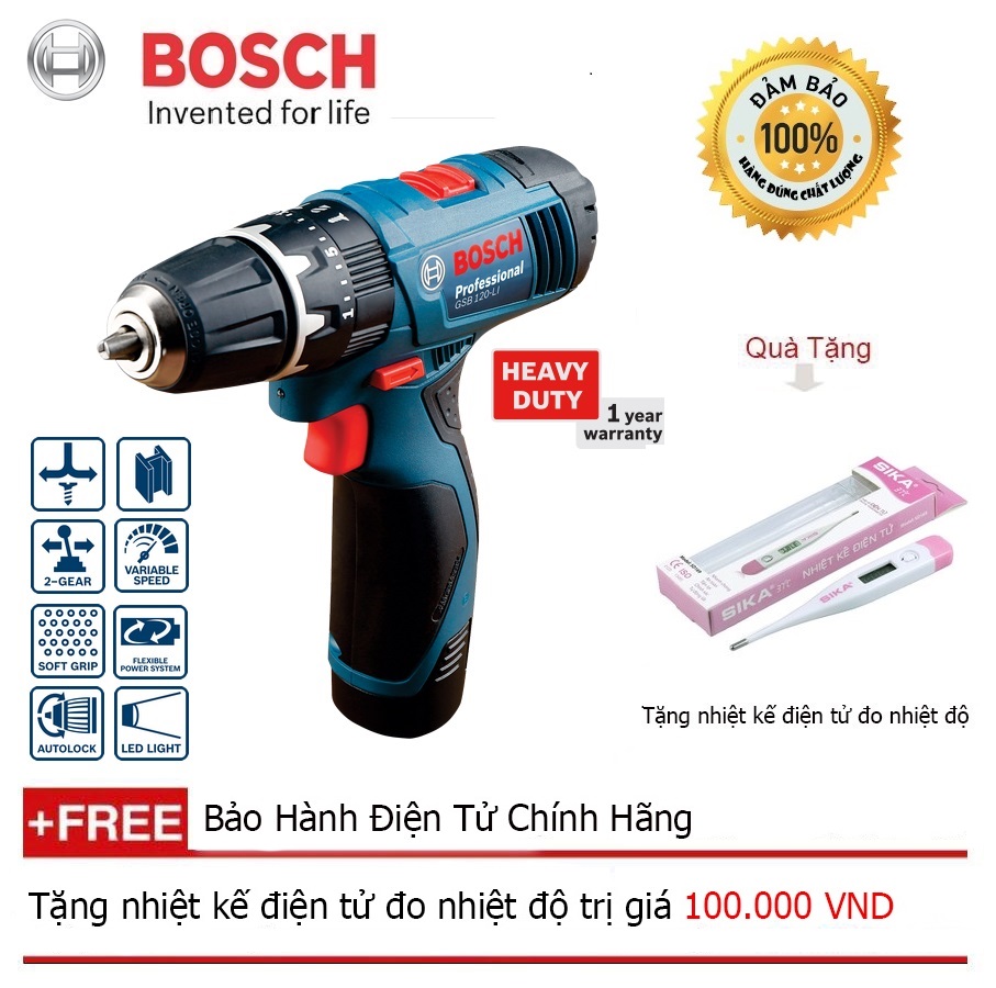 Máy khoan pin bắt vít bosch gsb 120-li gen ii