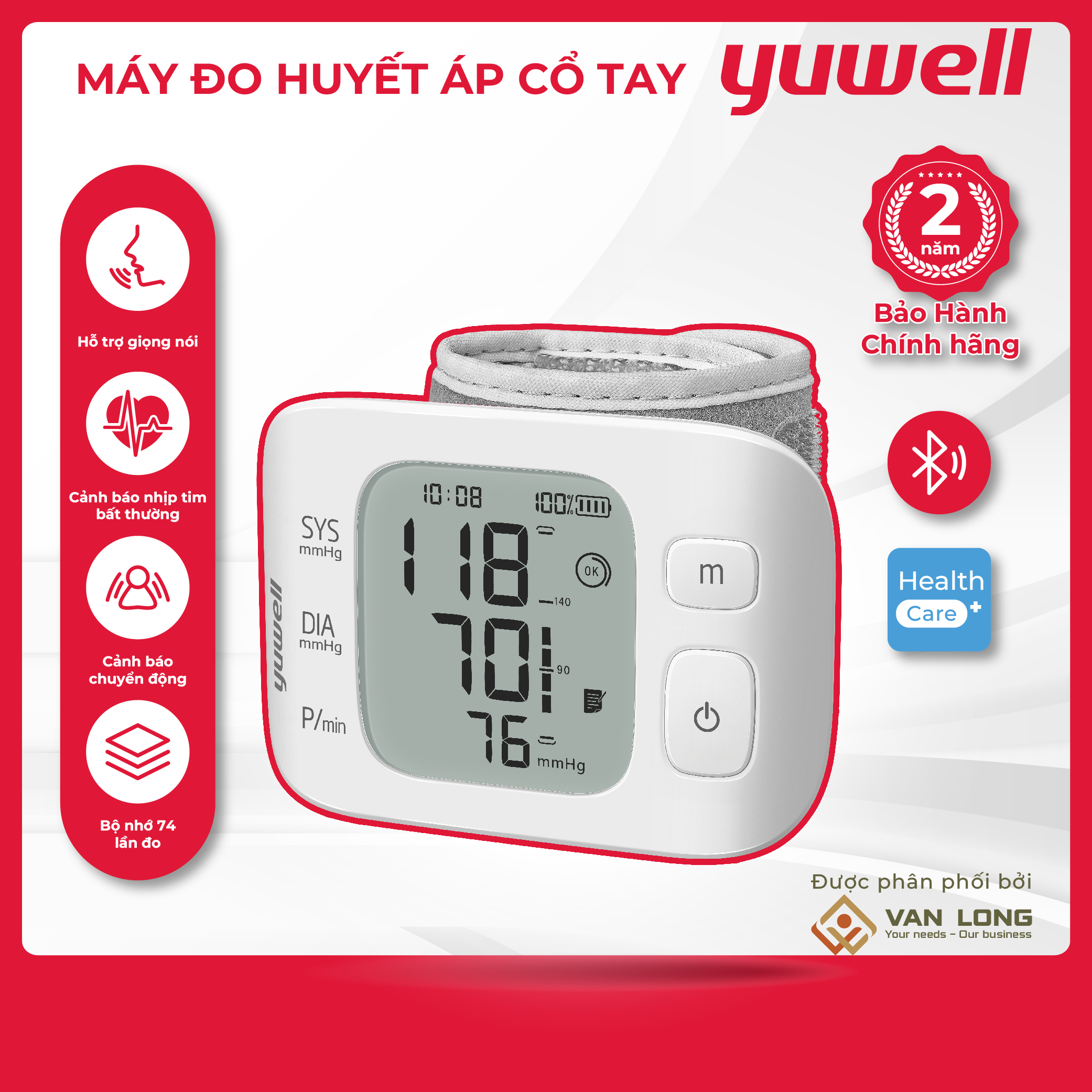 Yuwell Ye8800Ar Electronic Wrist Blood Pressure Monitor