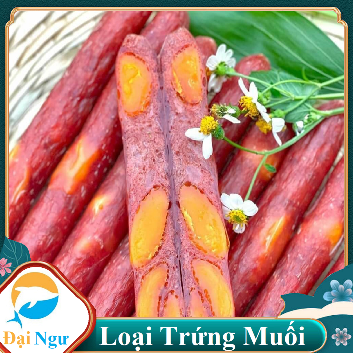 1 kg lạp xưởng tôm trứng muối siêu ngon- rẻ vô đối -- đại ngư