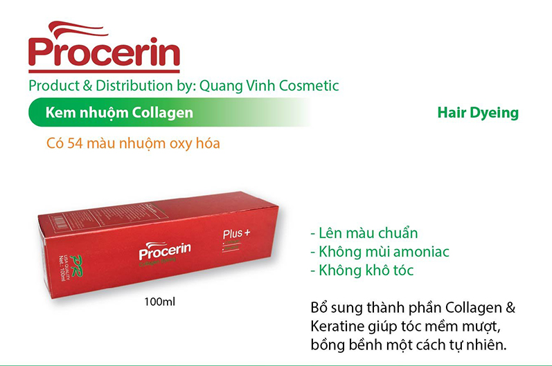 Kem nhuộm tóc collagen procerin