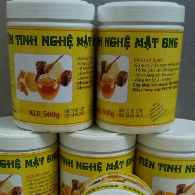 Viên tinh nghệ mật ong hộp 500g