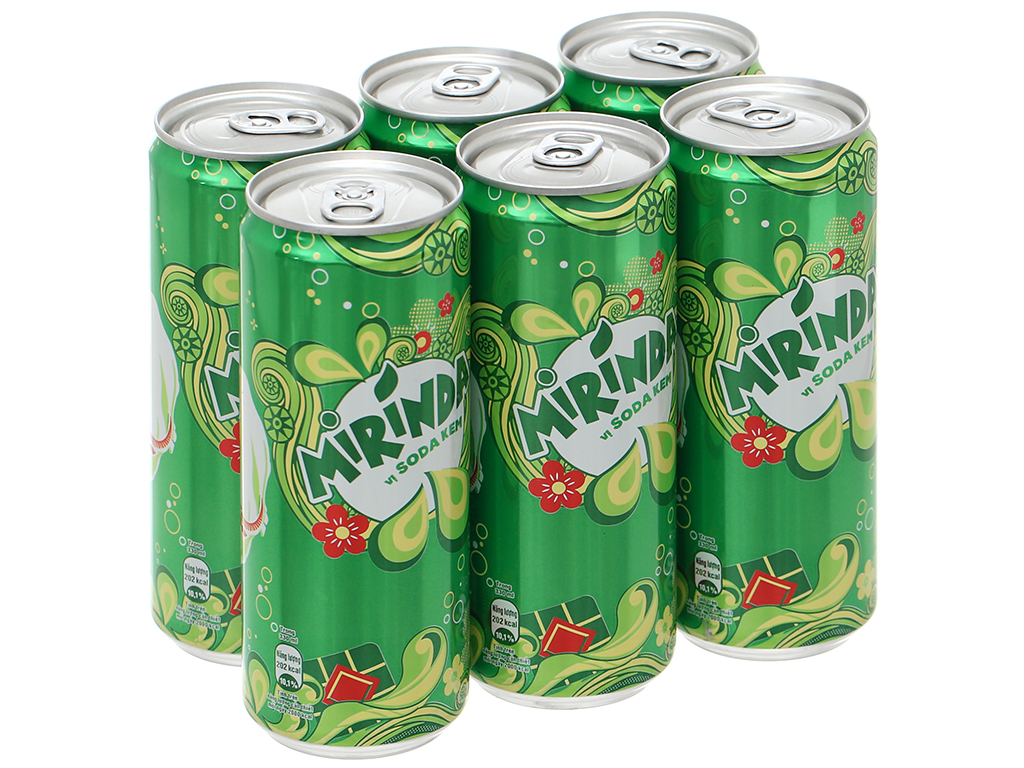 Lốc 6 Lon Nước Ngọt Mirinda Soda Kem 330ml