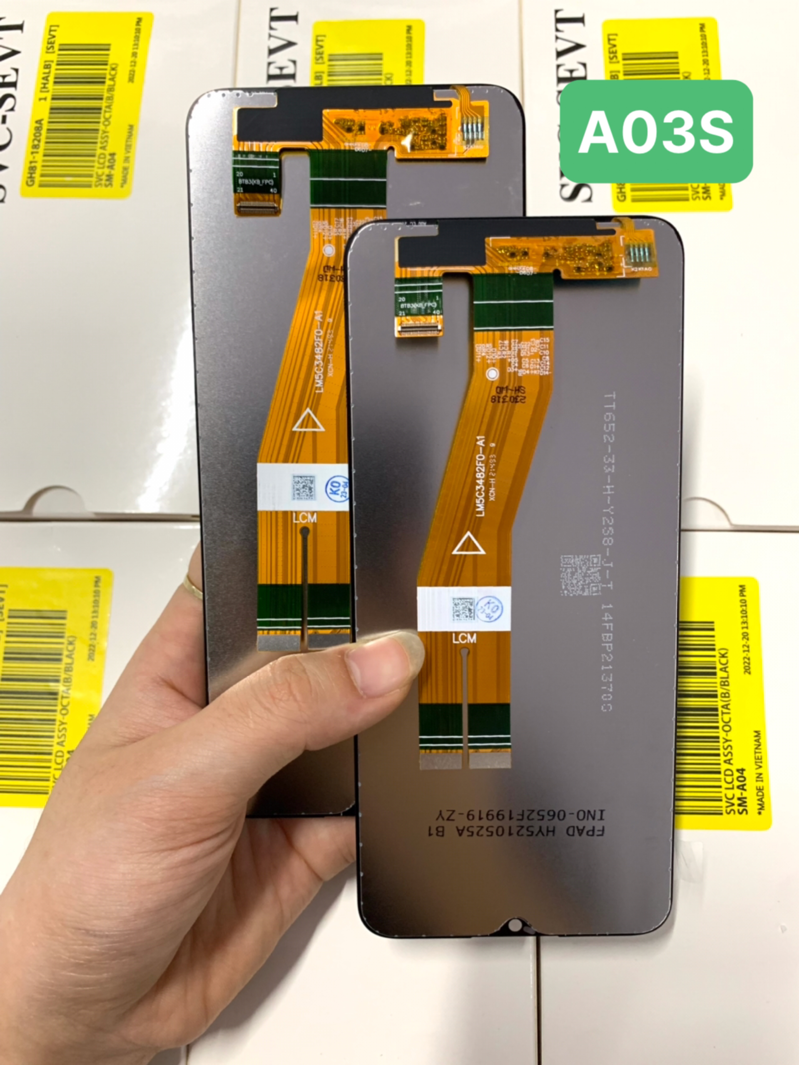 Màn hình zin new samsung A02S / Samsung A03 / samsung A03S nguyên bộ màu đen