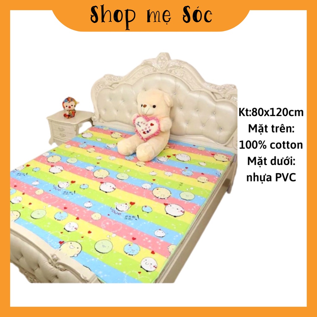 Miếng lót chống thấm trải giường, chiếu nhựa chống thấm kích thước 80*120cm mesocshop