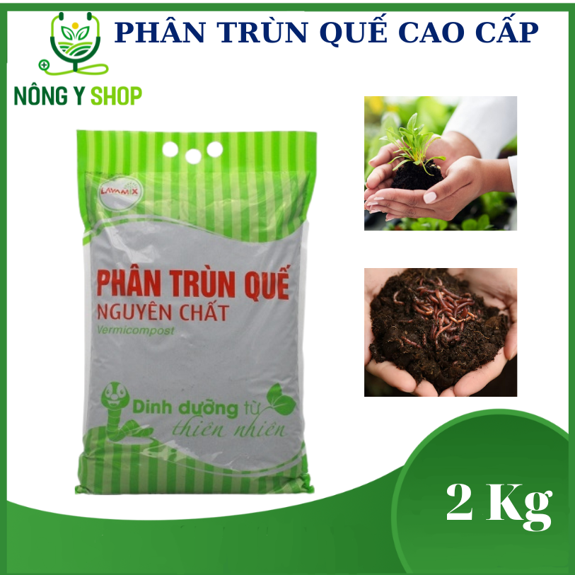 Phân trùn quế Lavamix, bao 2kg, nguyên chất, bổ sung dinh dưỡng, cải tạo đất