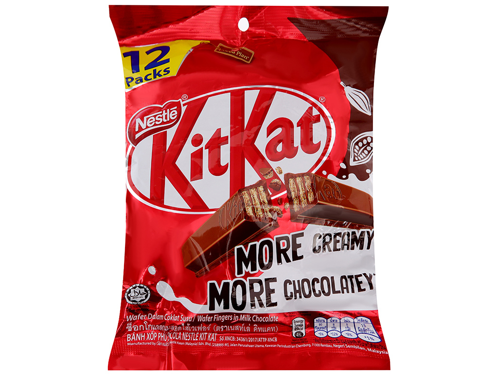 [FreeShipMAX] Bánh xốp phủ Socola Kitkat SB 2F 12 Thanh / gói 204g (12 x 17g) - Nestle Cocoa bịch 204g - banh xop phu socola