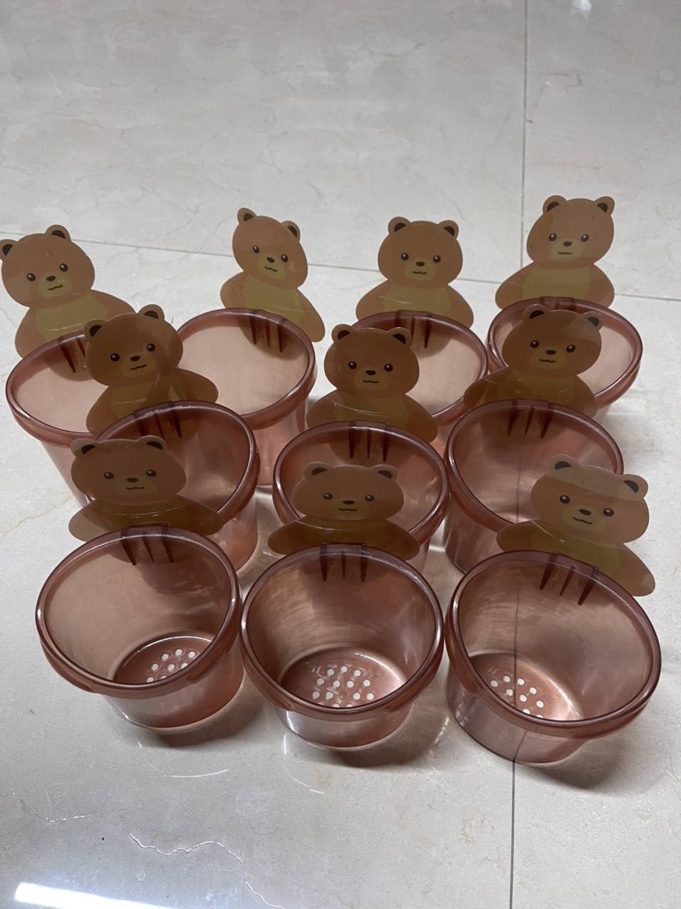 Cốc gấu dán tường màu nâu đa năng- Đựng bàn chải kem đánh răng- Siêu xinh tiện lợi- CG01- Amanda- store