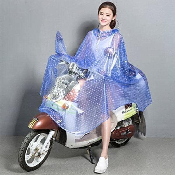 Áo mưa chấm bi 1 đầu chất mềm đẹp-áo mưa chấm bi có kính