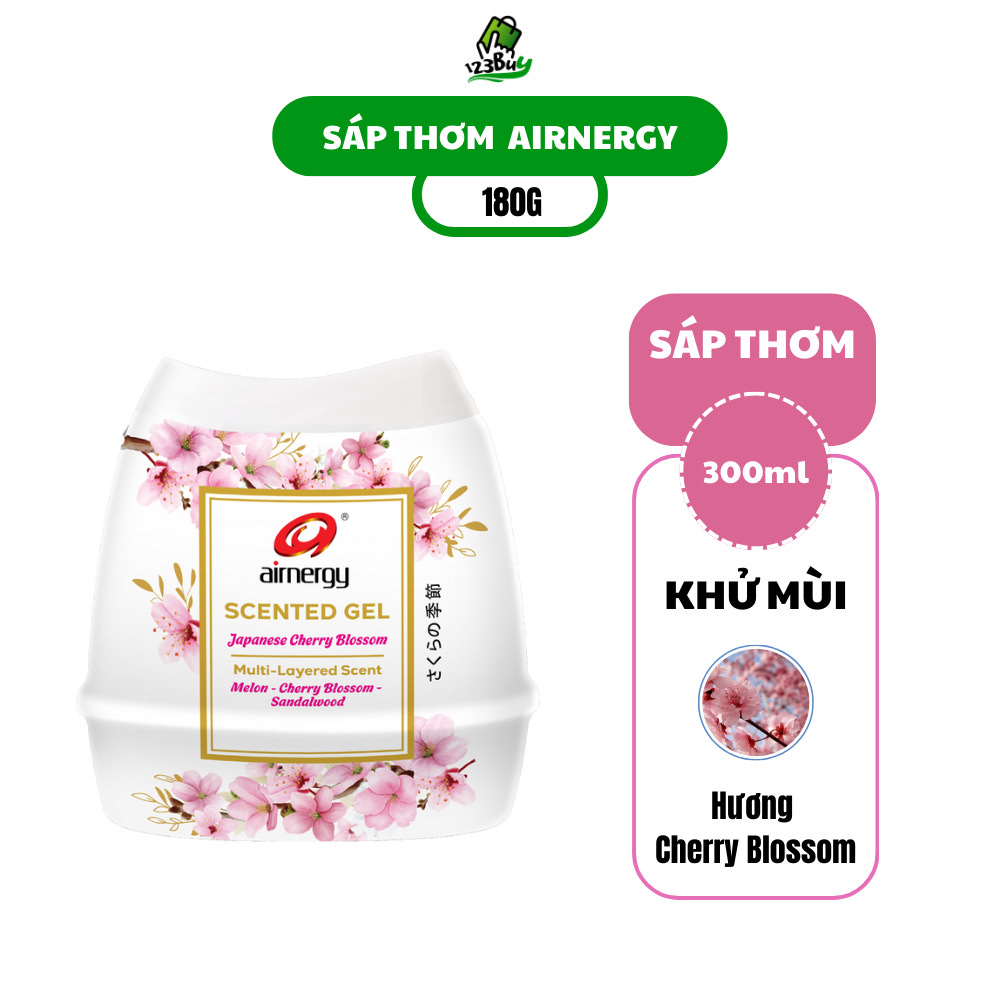 Sáp Thơm Airnergy Nhập Khẩu Chính Hãng Malaysia, Sáp Thơm Lâu Khử Mùi Phòng Chống Côn Trùng Hương Tự Nhiên 180g
