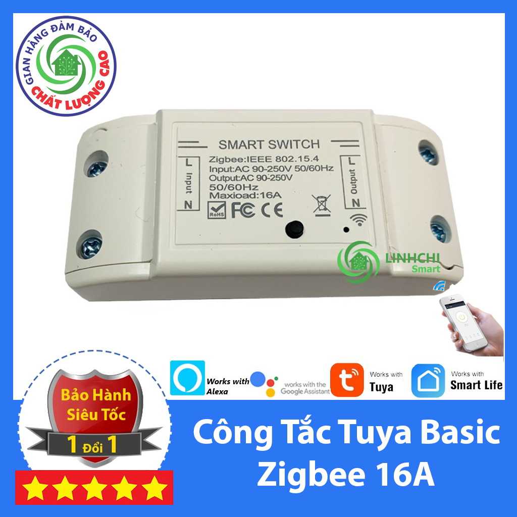Công tắc thông minh điều khiển từ xa qua wifi, 3g, 4g tuya smart basic