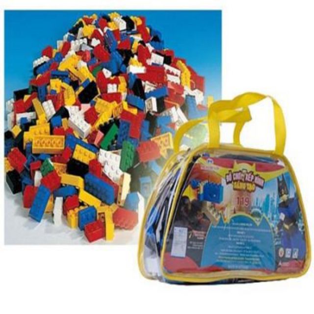 Giỏ đồ chơi xếp hình cho bé kiểu lego