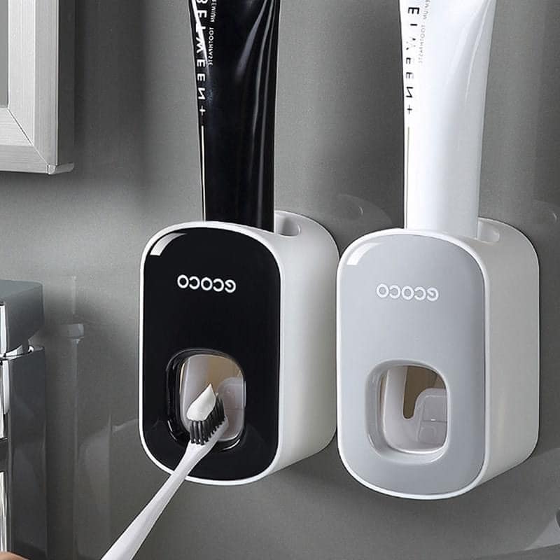 Thiết bị nhà tắm - Dụng cụ lấy kem đánh răng tự động Ecoco mini thông minh tự động xịt kem đánh răng lên bàn chải chỉ bằng lực nhấn nhẹ đầu bản chải vào cần bơm của thiết bị