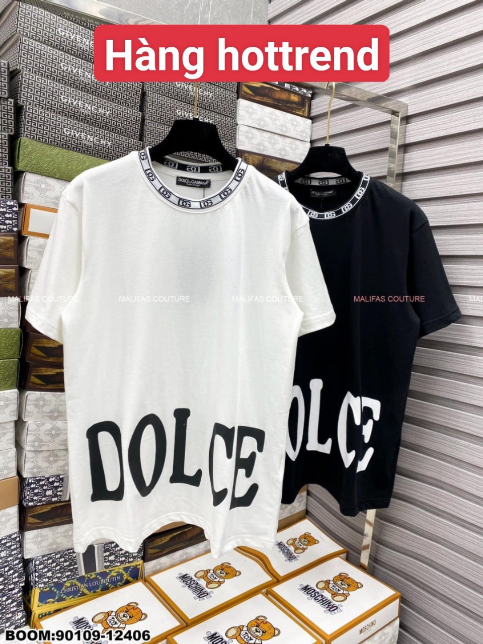Áo thun nam cổ tròn logo d. g d.o.l chất cotton fom thụngln
