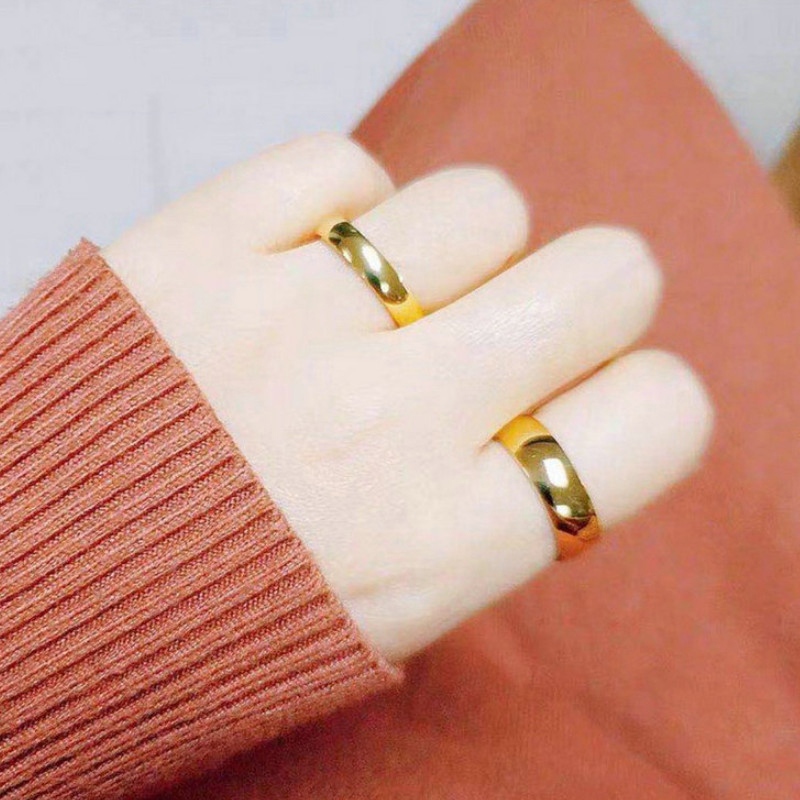 Nhẫn Trơn Bản 5mm Titan Ko Đen TT 3080