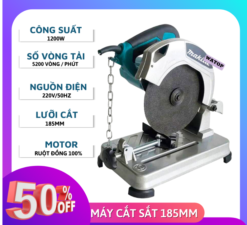 Máy cắt sắt mini MAKITA 185mm công suất lớn 1200w máy cắt sắt cầm tay đa năng cắt sắt, cắt gỗ, cắt nhôm,...