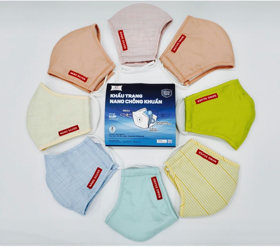 Set 2 Khẩu trang vải nano (nhiều màu, giao ngẫu nhiên) - khẩu trang 3 lớp - khẩu trang kháng khuẩn,  khẩu trang người lớn, khẩu trang chất lượng - khẩu trang - hitllerngoc