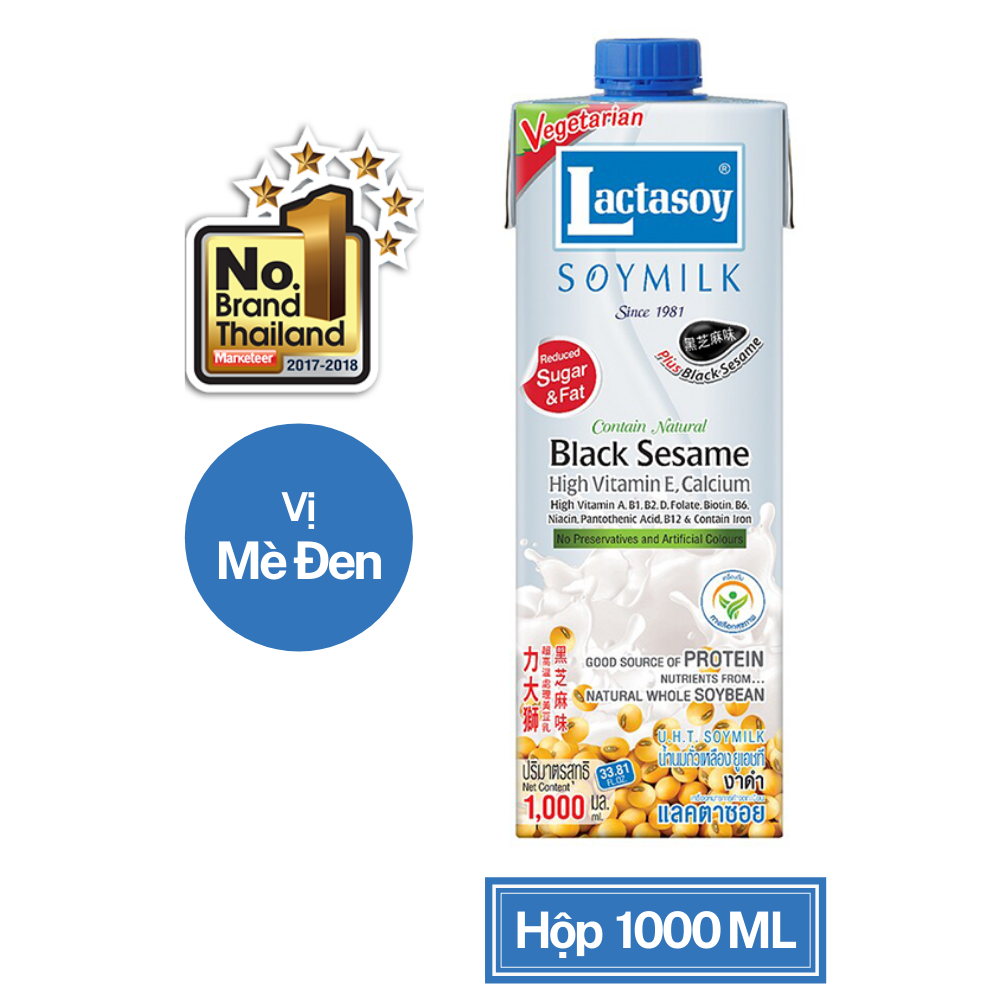[Giao nhanh ở HCM & HN] Sữa Đậu Nành Lactasoy Mè Đen - Hộp 1L