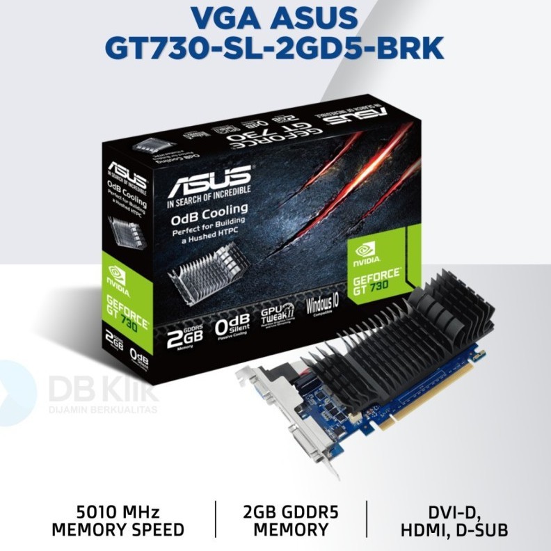 Card màn hình asus gt 730 2gb ddr5 mới 100% full box