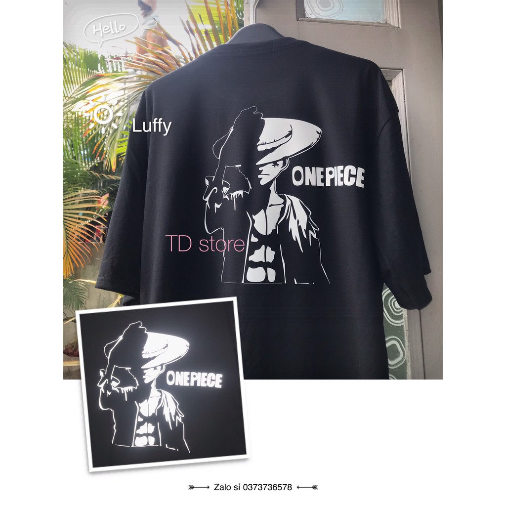 Áo thun phản quang one piece luffy mũ rơm cực chất dành cho fan anime manga, phôm áo vừa mặc trẻ trung ,cá tính ,phong cách, dễ phối hợp cùng các trang phục khác