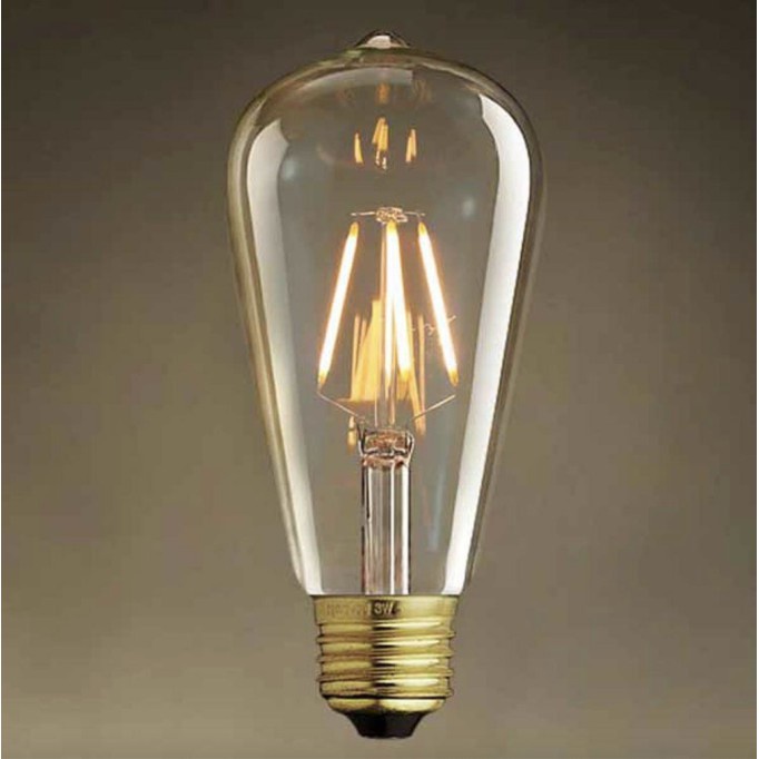 Bóng đèn led edison st64 3 màu vàng, xanh lá, xanh dương đui e27
