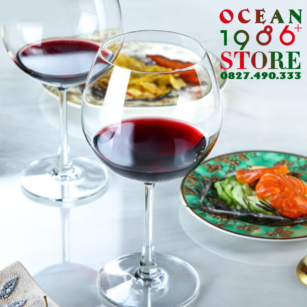 Bộ 6 Ly Vang Đỏ Thủy Tinh Vang Madison Burgundy Ocean – 1015D22 – 650ml