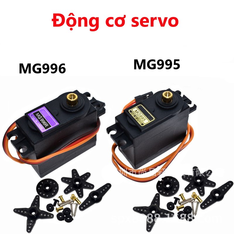 Động cơ servo mg995 mg996 180 độ, 50% , 100% bánh răng kim loại đồng siêu khỏe 13kg/cm, điện áp hoạt động 3-7,2v