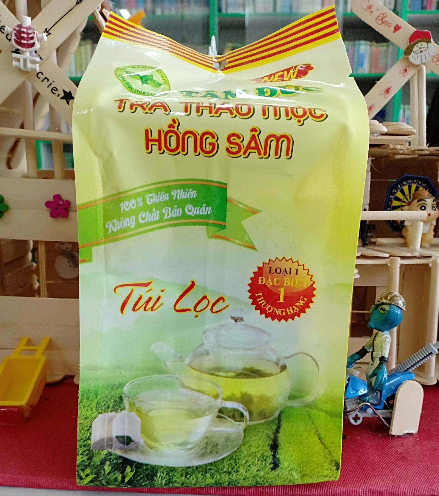 Trà thảo mộc hồng sâm Tâm Đức túi lọc-20 túi