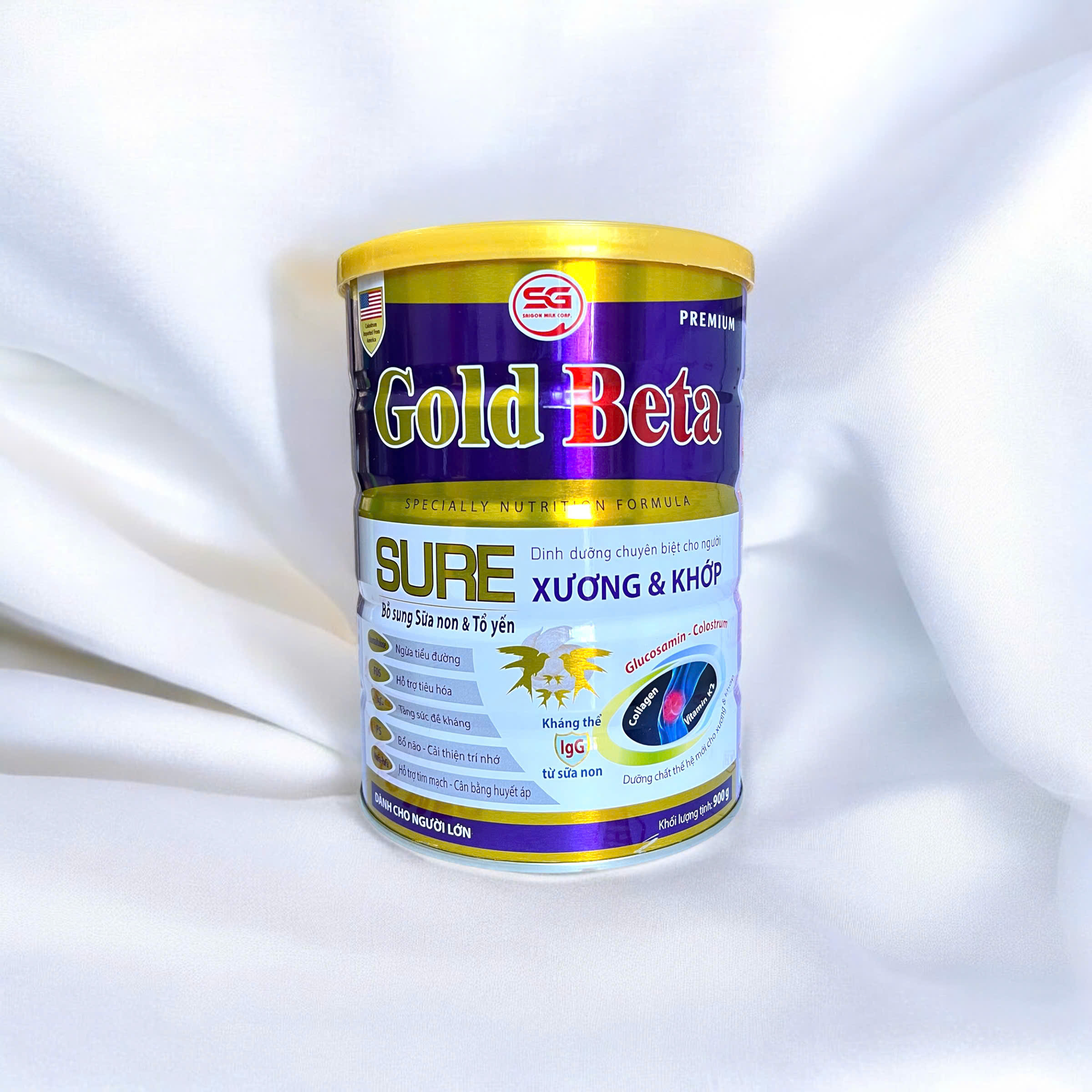 Sữa cho người già ĐẶC BIỆT CHO XƯƠNG KHỚP - Sữa Gold Beta Sure 900g - Sữa cho người già Ngăn ngừa Loãng Xương - Sữa người già - Sữa dành cho người già