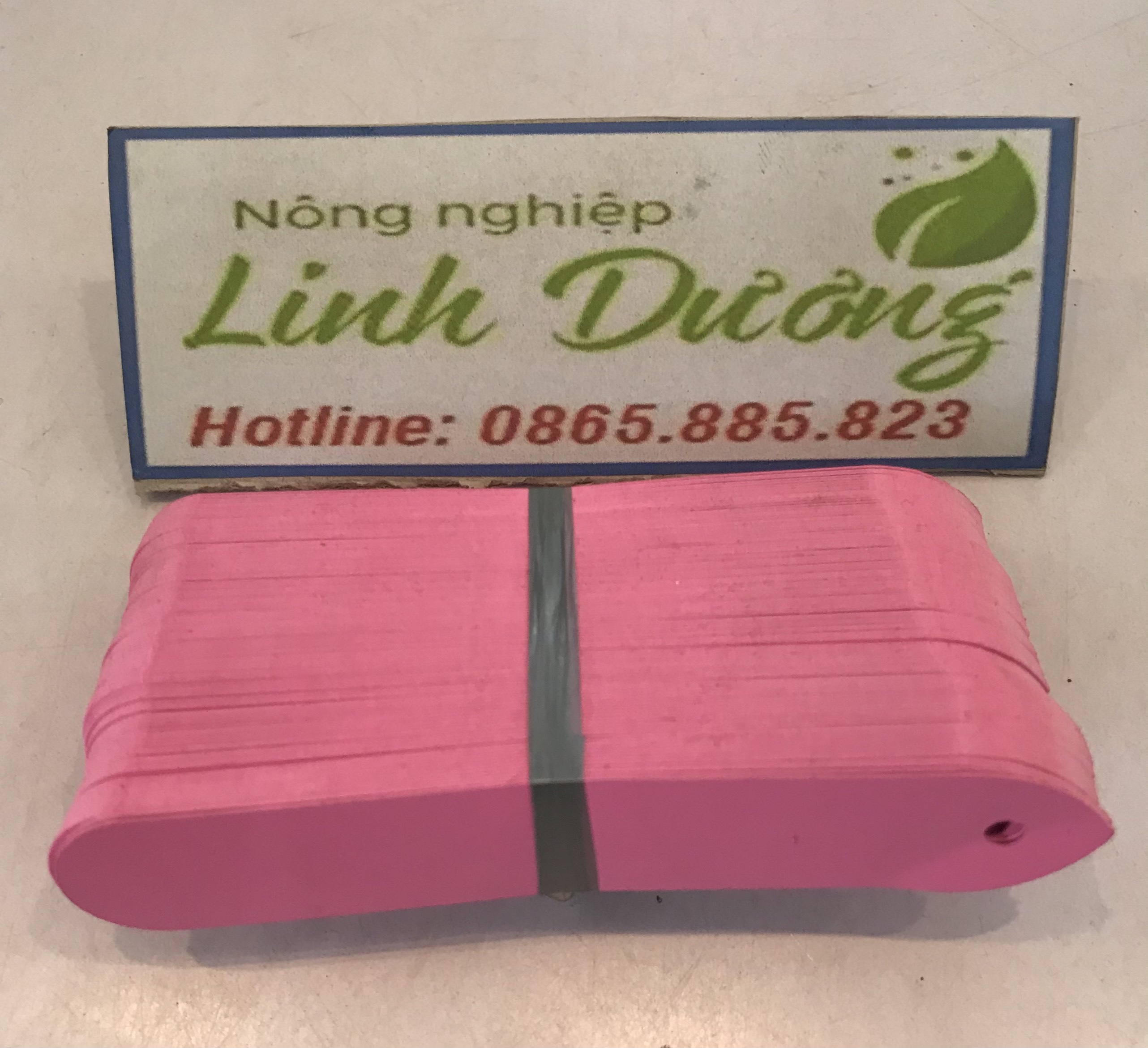 Thẻ ghi tên giấy cho Lan