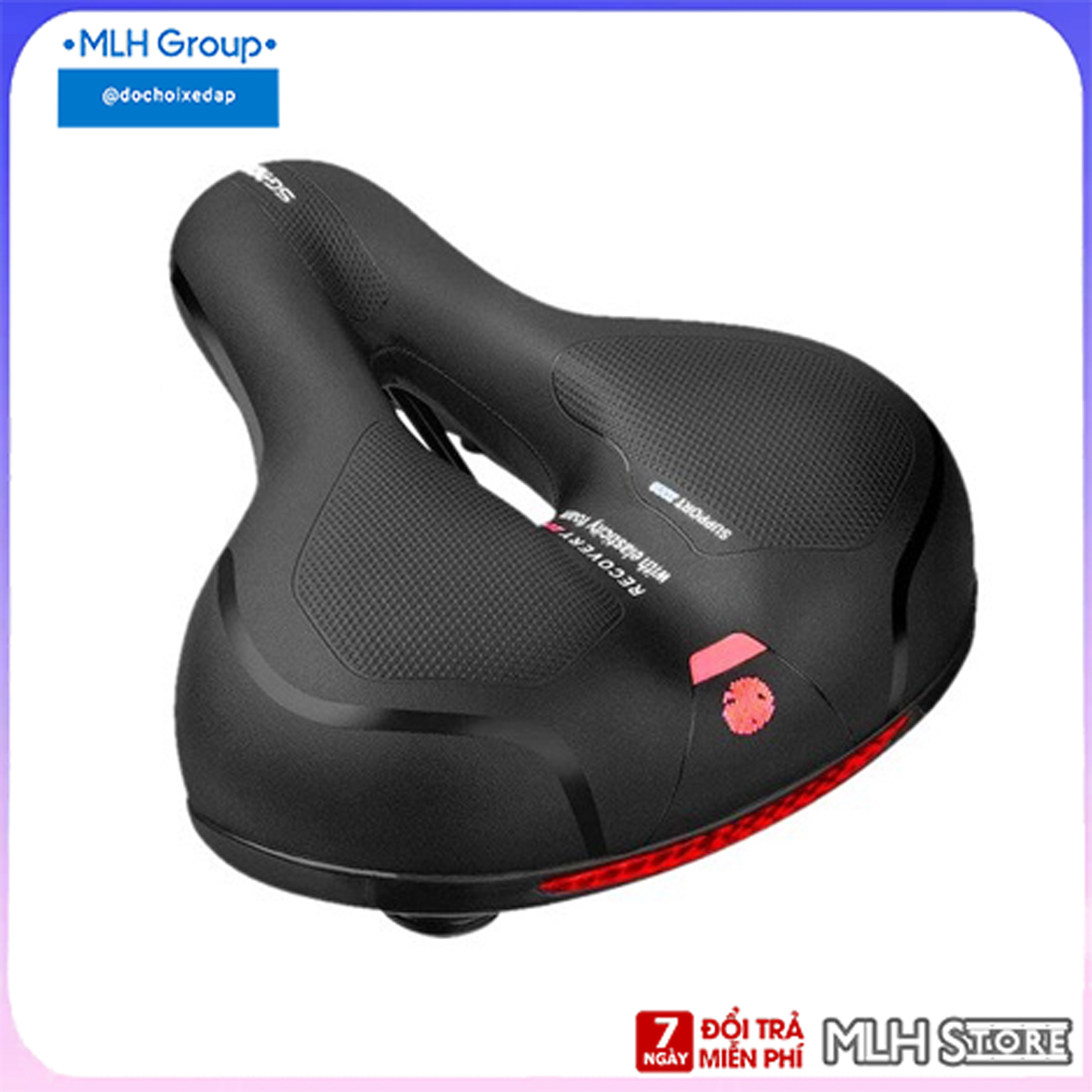 Đệm yên xe đạp thể thao đàn hồi mềm dày thoáng khí cao cấp chống trượt, siêu êm giúp êm mông thoải mái MLH