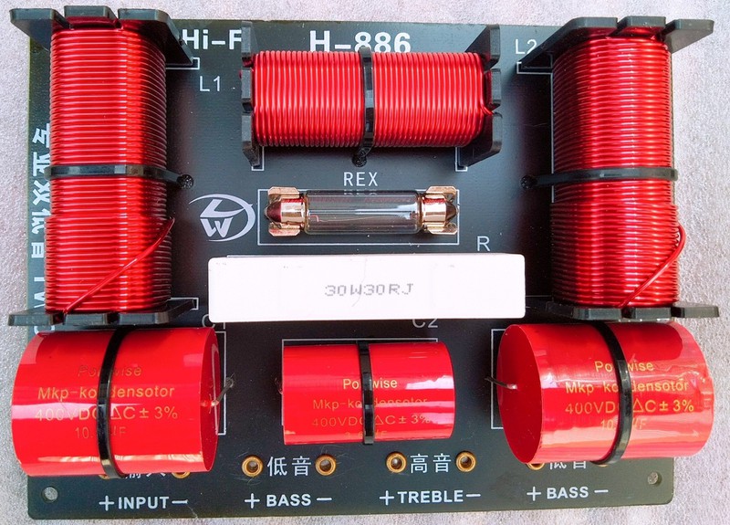 Mạch phân tần loa công suất lớn 2 bass 1 treble H886 - phân tần loa- giá 1 mạch