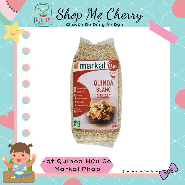 Hạt diêm mạch trắng hữu cơ markal 500gr cho bé ăn dặm