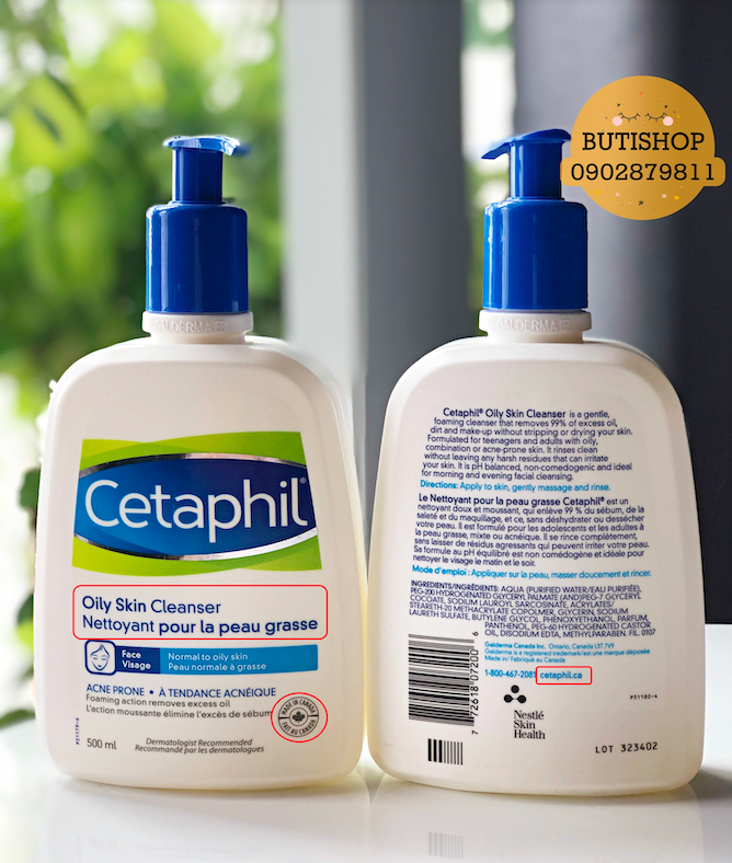 Sữa rửa mặt Cetaphil Oily Skin Cleanser (500ml) - Hàng Nội Địa Canada
