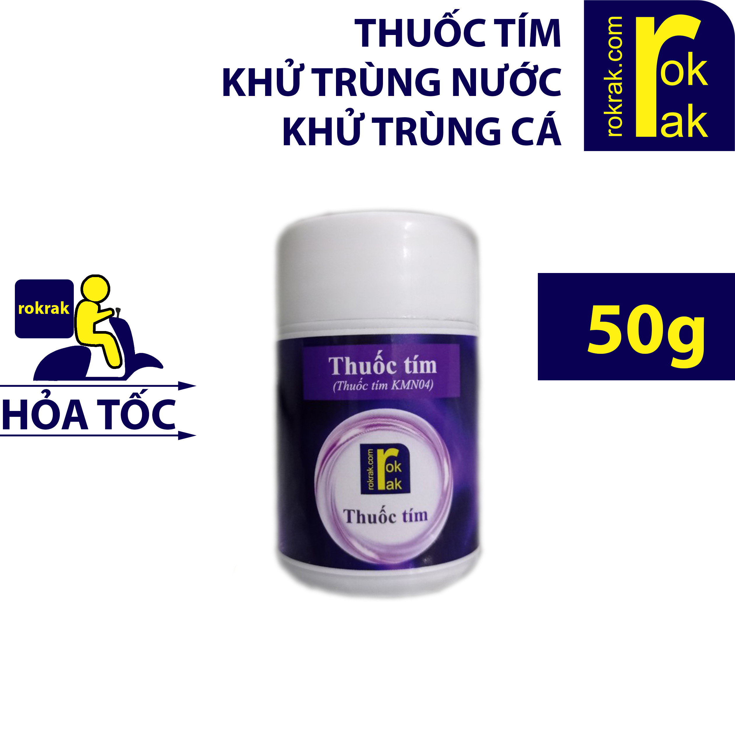 Tím cho cá cảnh rokrak hũ nhỏ 50g khử khuẩn