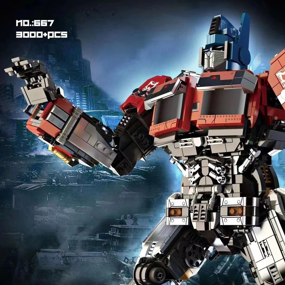 Bộ đồ chơi xếp hình mô hình robot transformer optimus - lắp ráp robot người máy biến hình 667