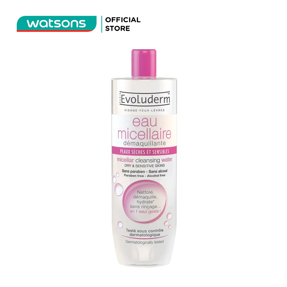 Nước Tẩy Trang Evoluderm Cho Da Khô, Nhạy Cảm 500ml