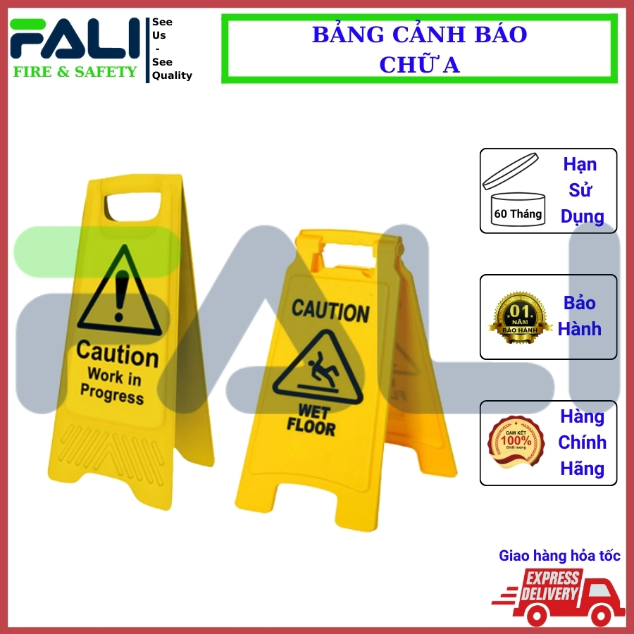 Biển cảnh báo chữ A FL-BB01 màu vàng bằng nhựa cao cấp, biển cảnh báo công trình giao thông, bảng cảnh báo chữ A gấp gọn