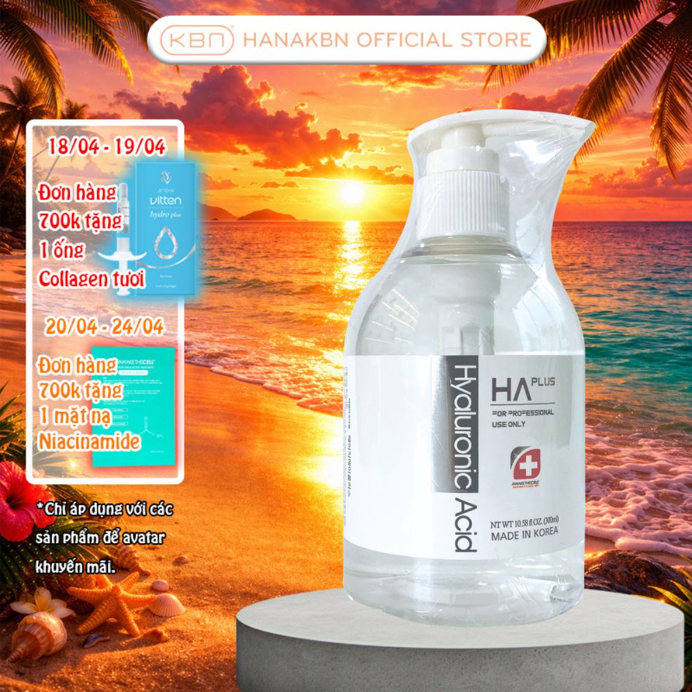 [Promotion] Serum Ha Plus Moisturizing, Firming, Wrinkle Reducing Hyaluronic Acid Awakethecell 300ml