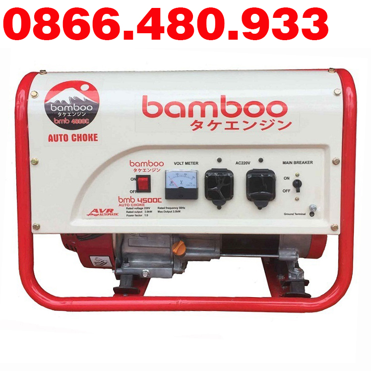 Máy phát điện chạy xăng 3.5kw bamboo bmb 4800e