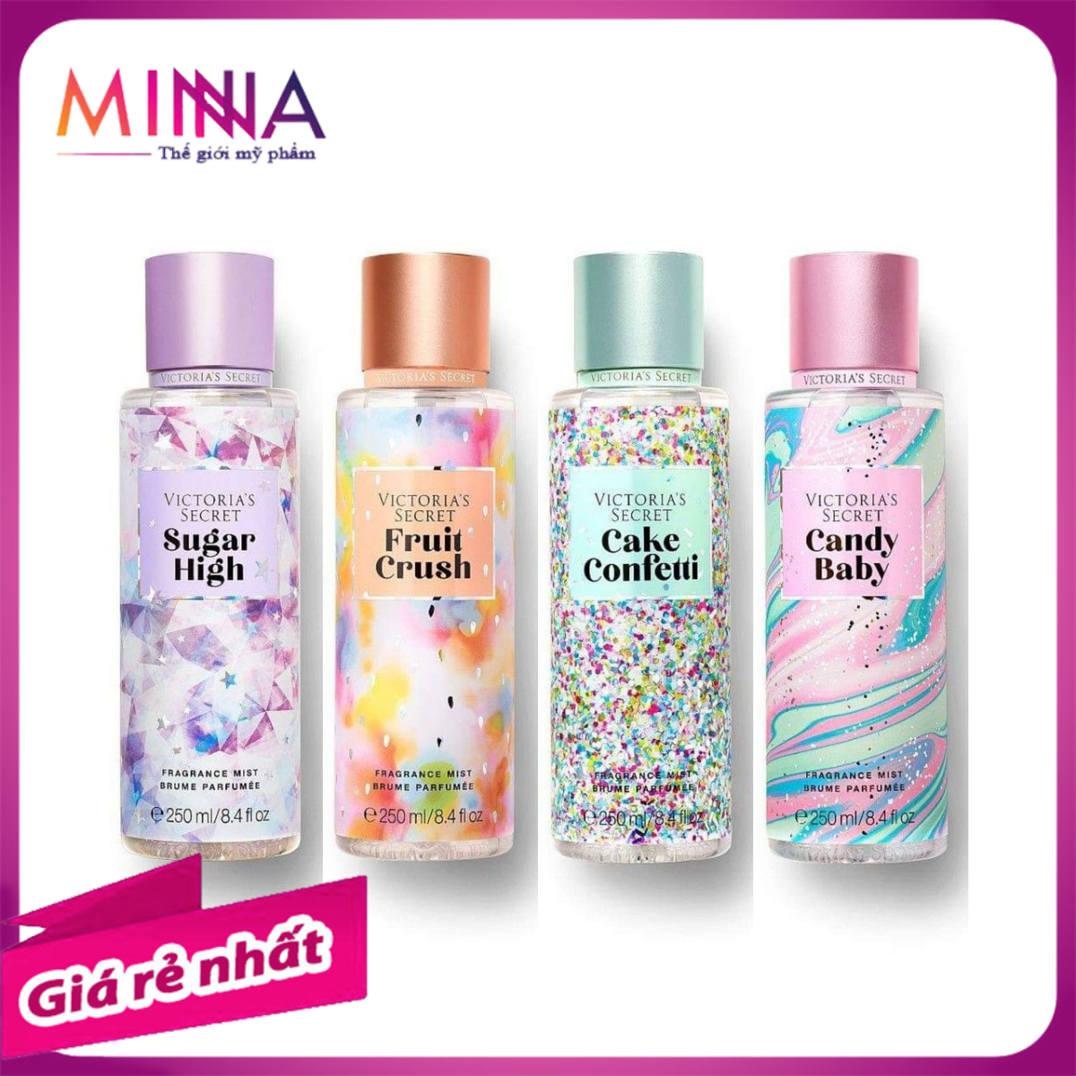 Xịt Thơm Toàn Thân, Nước Hoa Body Mist Victoria's Secret BẢN GIỚI HẠN 4 Mùi Thơm Ngọt Ngào, Quyến Rũ Lưu Hương tới 6h